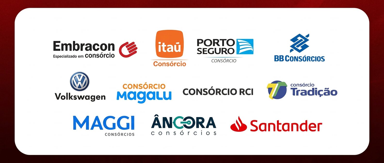 Administradoras parceiras da Levi: Embracon, Itaú, Porto Seguro, BB Consórcios, Volkswagen, Consórcio Magalu, Consórcio RCI, Tradição, Maggi, Âncora e Santander